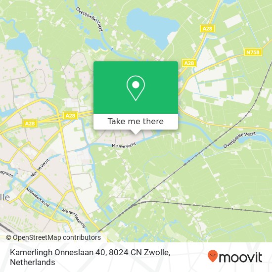 Kamerlingh Onneslaan 40, 8024 CN Zwolle Karte