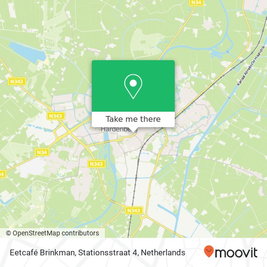 Eetcafé Brinkman, Stationsstraat 4 map