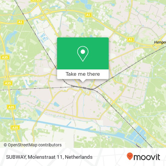 SUBWAY, Molenstraat 11 map