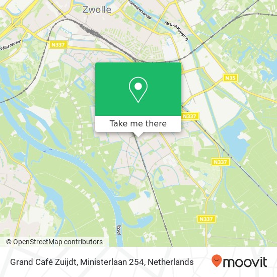 Grand Café Zuijdt, Ministerlaan 254 map