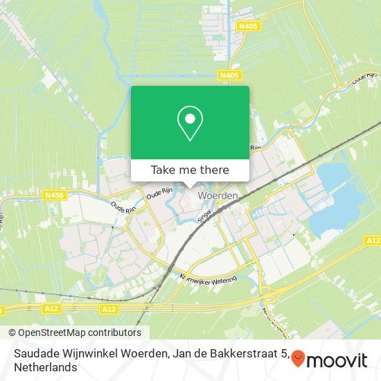 Saudade Wijnwinkel Woerden, Jan de Bakkerstraat 5 map