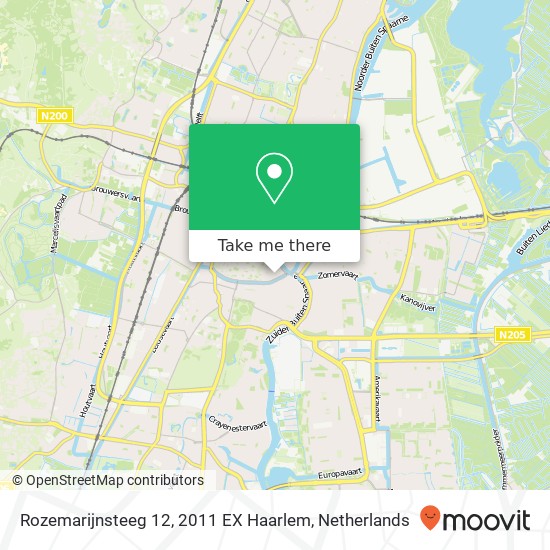 Rozemarijnsteeg 12, 2011 EX Haarlem map