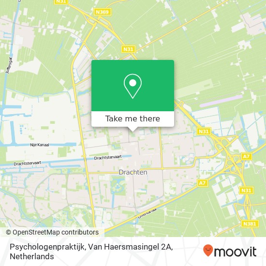 Psychologenpraktijk, Van Haersmasingel 2A map