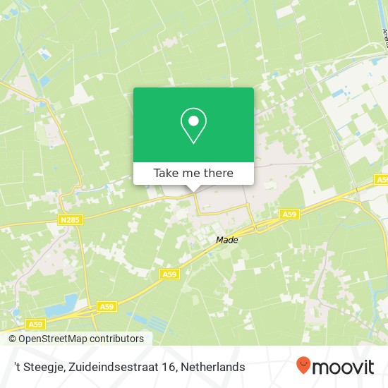 't Steegje, Zuideindsestraat 16 map