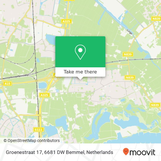 Groenestraat 17, 6681 DW Bemmel map