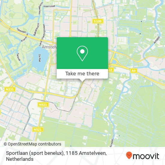 Sportlaan (sport benelux), 1185 Amstelveen Karte