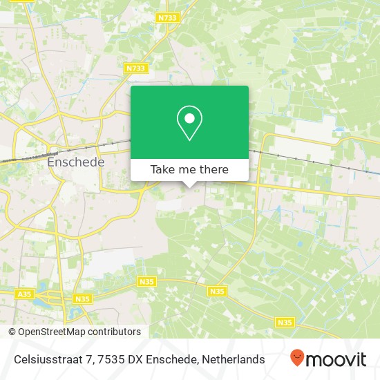 Celsiusstraat 7, 7535 DX Enschede map