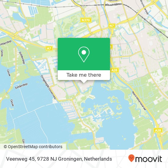 Veenweg 45, 9728 NJ Groningen map