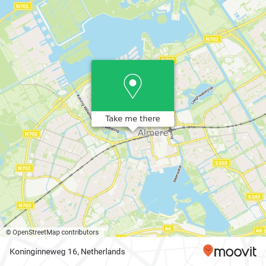 Koninginneweg 16, 1312 AZ Almere-Stad map