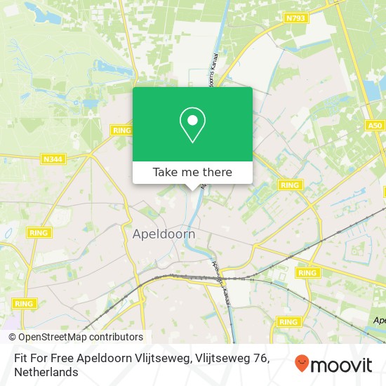 Fit For Free Apeldoorn Vlijtseweg, Vlijtseweg 76 Karte