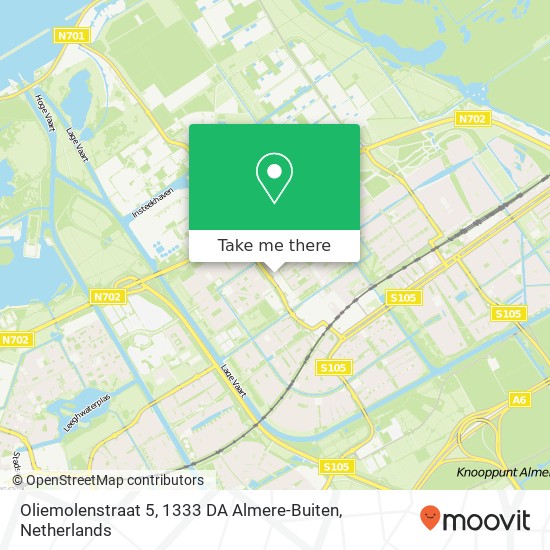 Oliemolenstraat 5, 1333 DA Almere-Buiten map