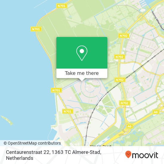 Centaurenstraat 22, 1363 TC Almere-Stad map