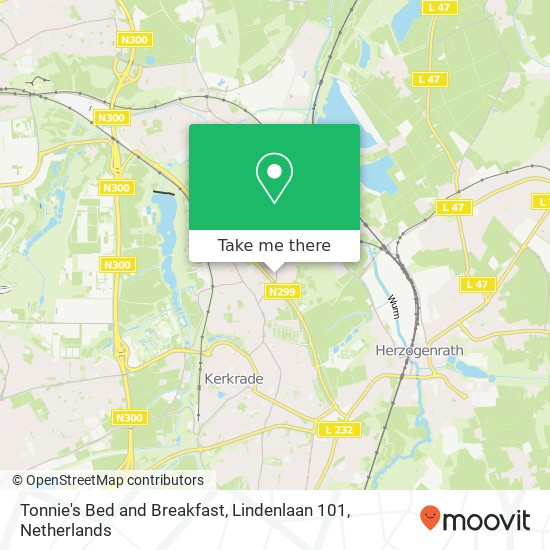 Tonnie's Bed and Breakfast, Lindenlaan 101 map