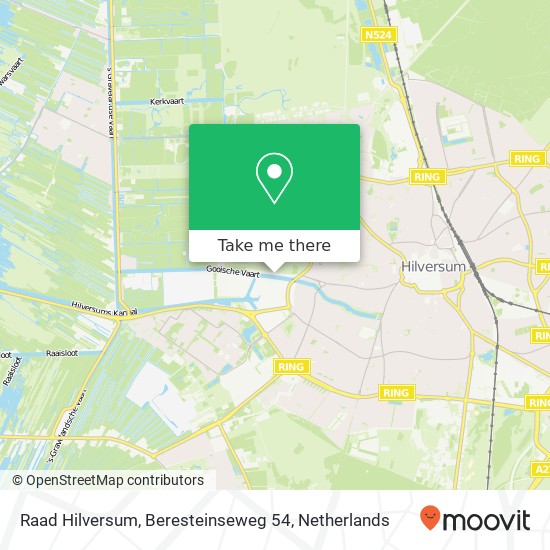 Raad Hilversum, Beresteinseweg 54 map