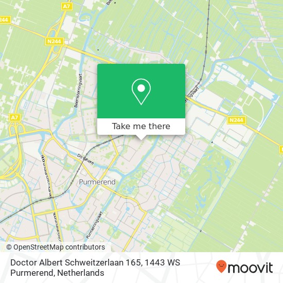 Doctor Albert Schweitzerlaan 165, 1443 WS Purmerend Karte