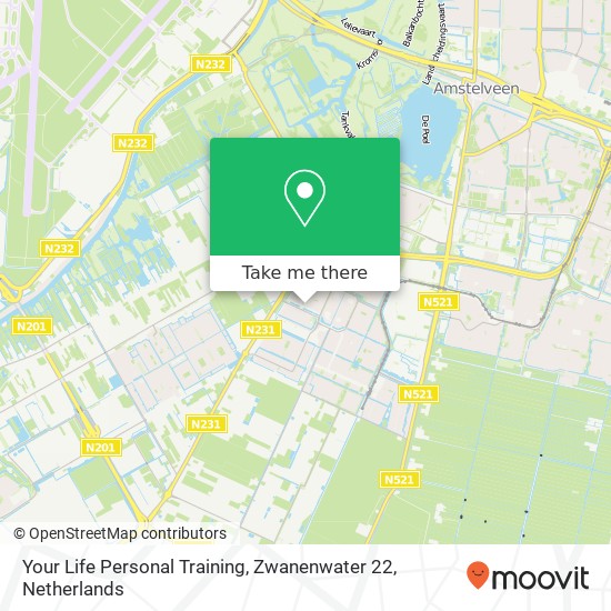 Your Life Personal Training, Zwanenwater 22 map