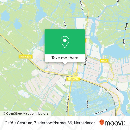 Café 't Centrum, Zuiderhoofdstraat 89 map