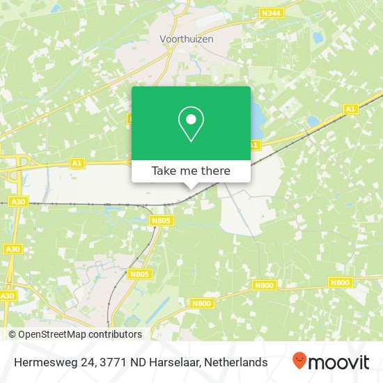 Hermesweg 24, 3771 ND Harselaar map