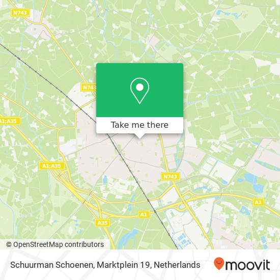 Schuurman Schoenen, Marktplein 19 map