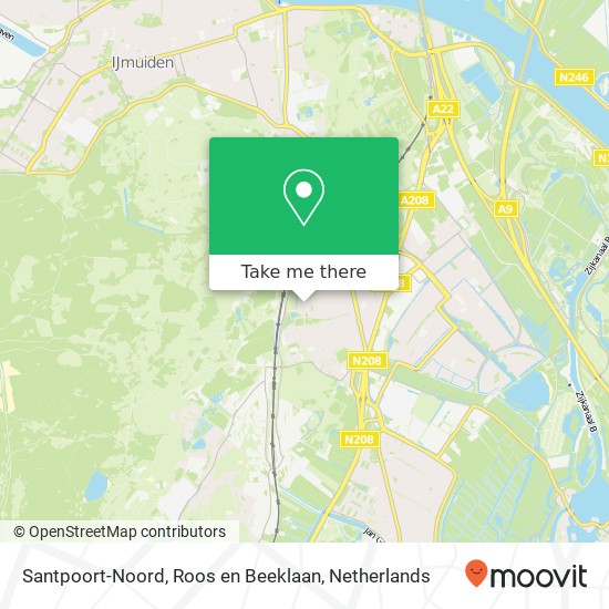 Santpoort-Noord, Roos en Beeklaan map