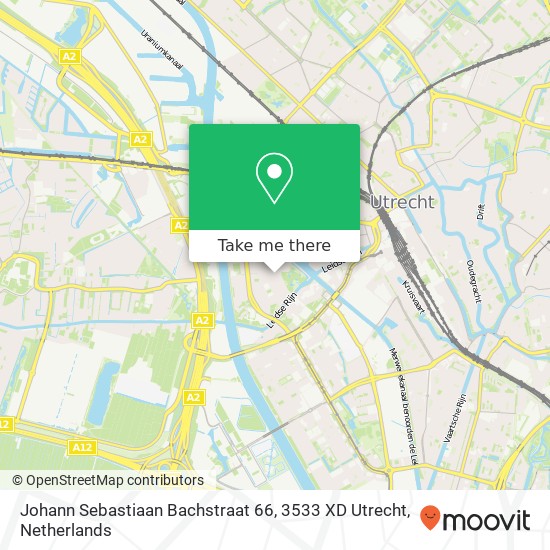 Johann Sebastiaan Bachstraat 66, 3533 XD Utrecht Karte