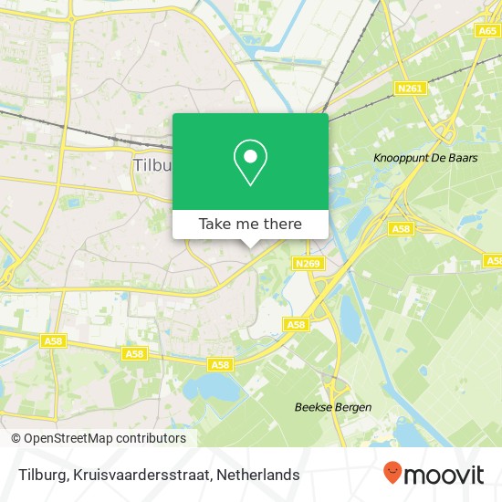 Tilburg, Kruisvaardersstraat map