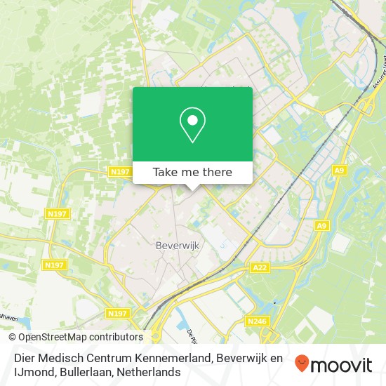 Dier Medisch Centrum Kennemerland, Beverwijk en IJmond, Bullerlaan map