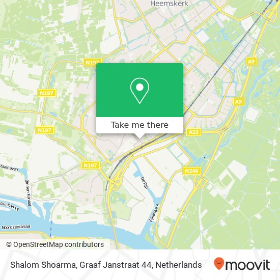 Shalom Shoarma, Graaf Janstraat 44 map