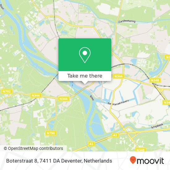 Boterstraat 8, 7411 DA Deventer map