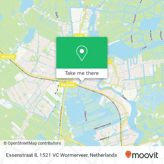 Essenstraat 8, 1521 VC Wormerveer map