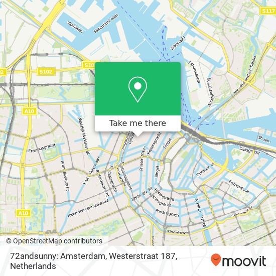 72andsunny: Amsterdam, Westerstraat 187 map