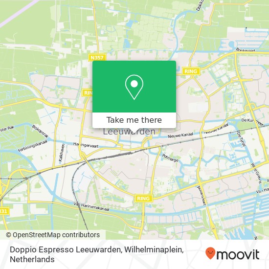 Doppio Espresso Leeuwarden, Wilhelminaplein map