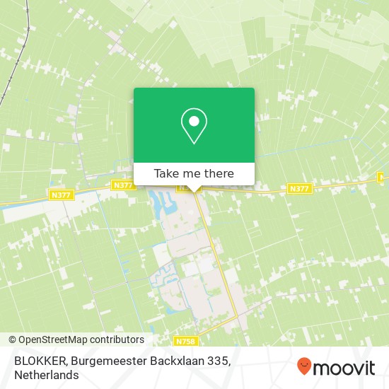 BLOKKER, Burgemeester Backxlaan 335 map