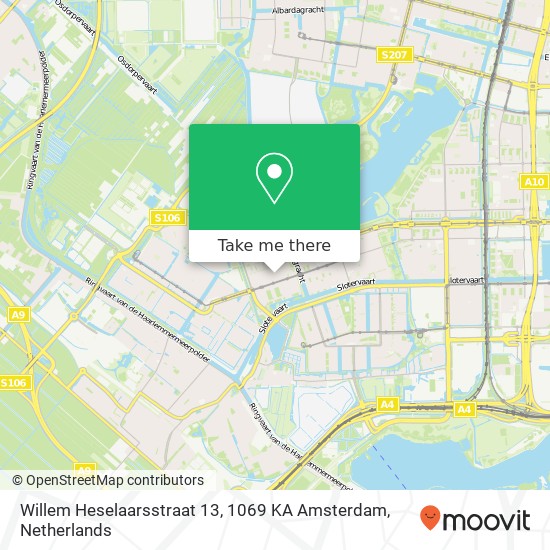 Willem Heselaarsstraat 13, 1069 KA Amsterdam map