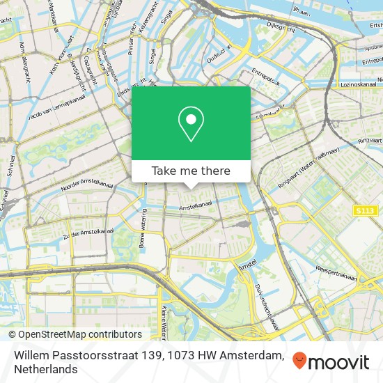 Willem Passtoorsstraat 139, 1073 HW Amsterdam map