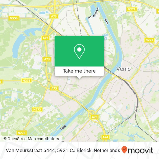 Van Meursstraat 6444, 5921 CJ Blerick map