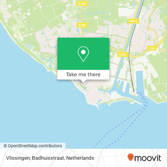 Vlissingen, Badhuisstraat Karte