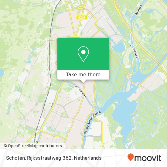 Schoten, Rijksstraatweg 362 map