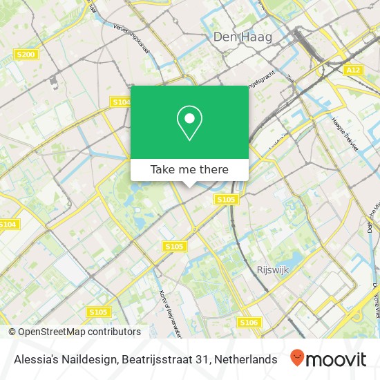 Alessia's Naildesign, Beatrijsstraat 31 map