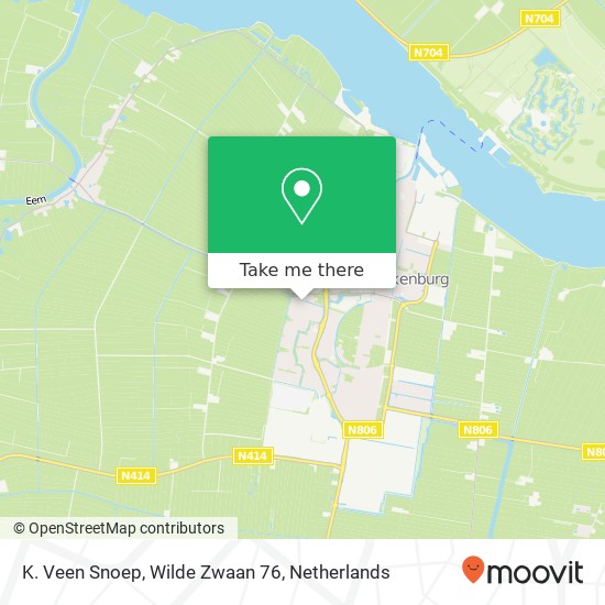K. Veen Snoep, Wilde Zwaan 76 map