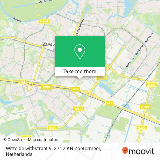 Witte de withstraat 9, 2712 KN Zoetermeer map