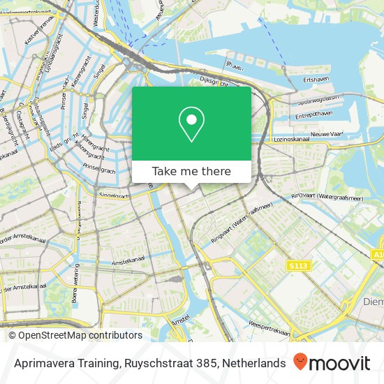 Aprimavera Training, Ruyschstraat 385 Karte