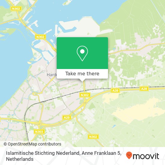 Islamitische Stichting Nederland, Anne Franklaan 5 Karte