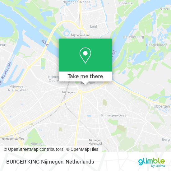 BURGER KING Nijmegen map
