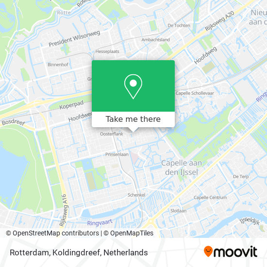 Rotterdam, Koldingdreef Karte