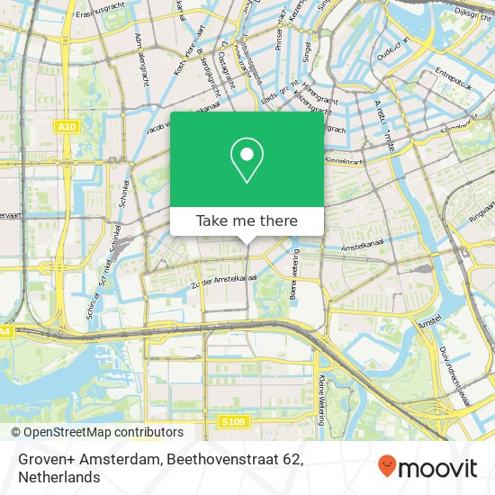 Groven+ Amsterdam, Beethovenstraat 62 Karte
