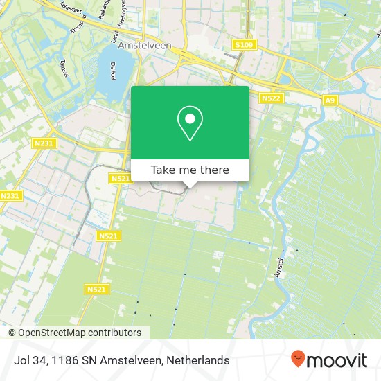 Jol 34, 1186 SN Amstelveen map