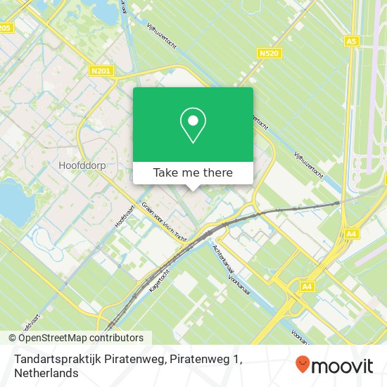 Tandartspraktijk Piratenweg, Piratenweg 1 map