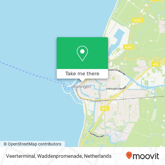 Veerterminal, Waddenpromenade map