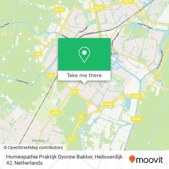 Homeopathie Praktijk Dyonne Bakker, Heilooerdijk 42 map